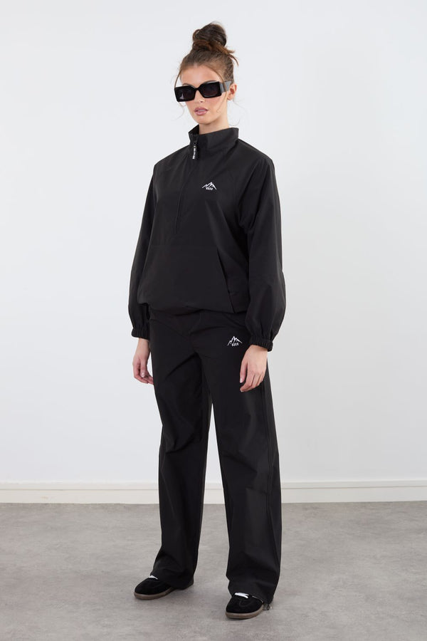 The Grid Tracksuit Half Zip In Black  US45521