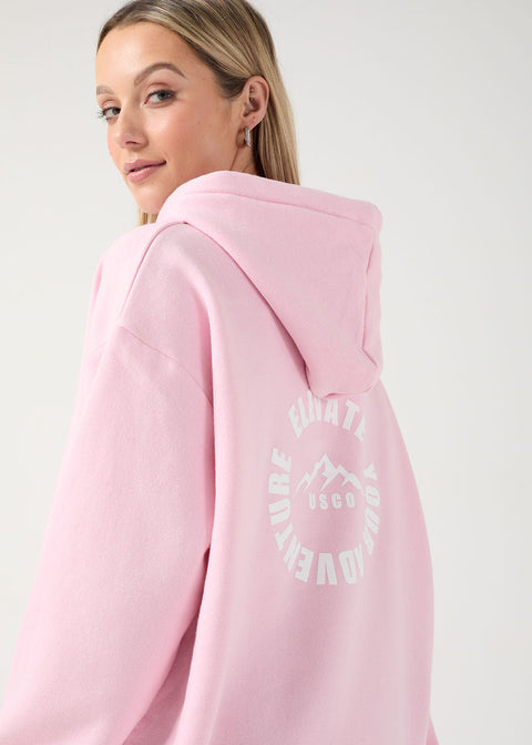 The Turas Hoodie in Baby Pink 1992