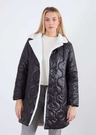 PD5366 Puffer Coat in Black