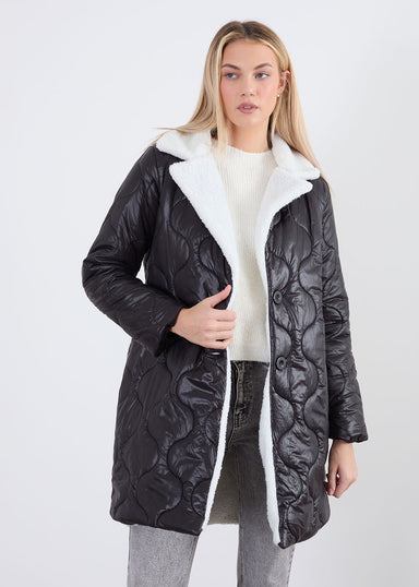 PD5366 Puffer Coat in Black