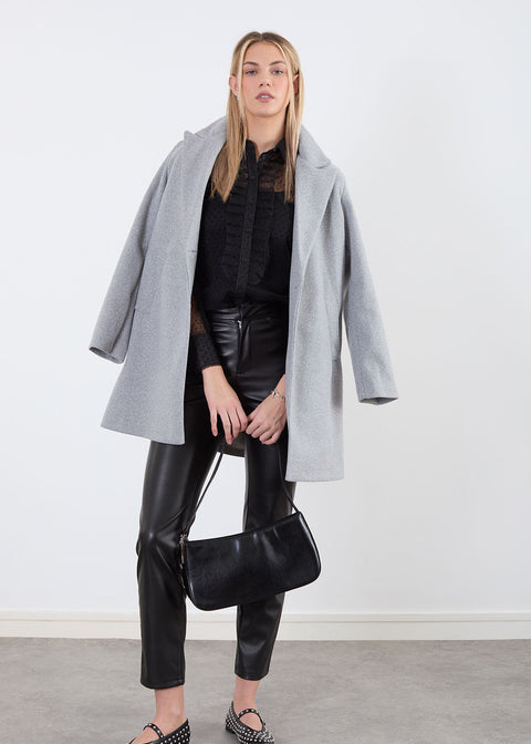 Grey Tailored Coat PD6008