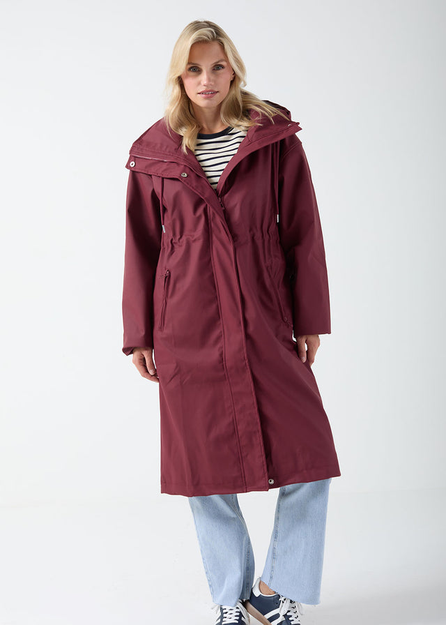 Marc Angelo Longline Raincoat MA11422 Wine