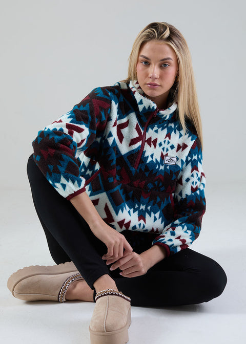 Molly Fleece In red Aztec USCO45508