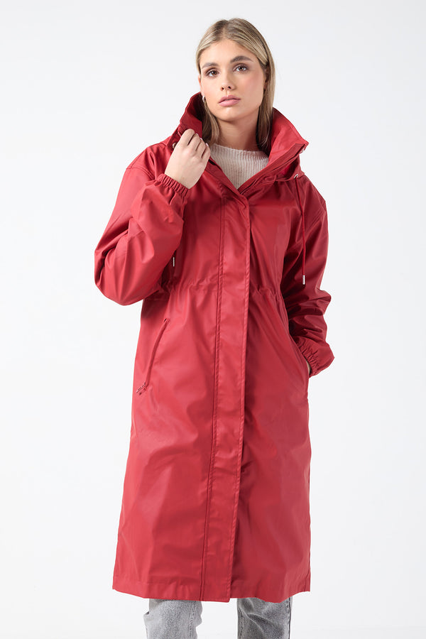 Marc Angelo Longline Raincoat MA11422 RED