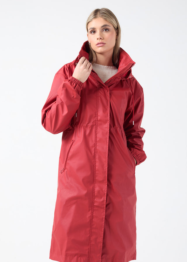 Marc Angelo Longline Raincoat MA11422 RED