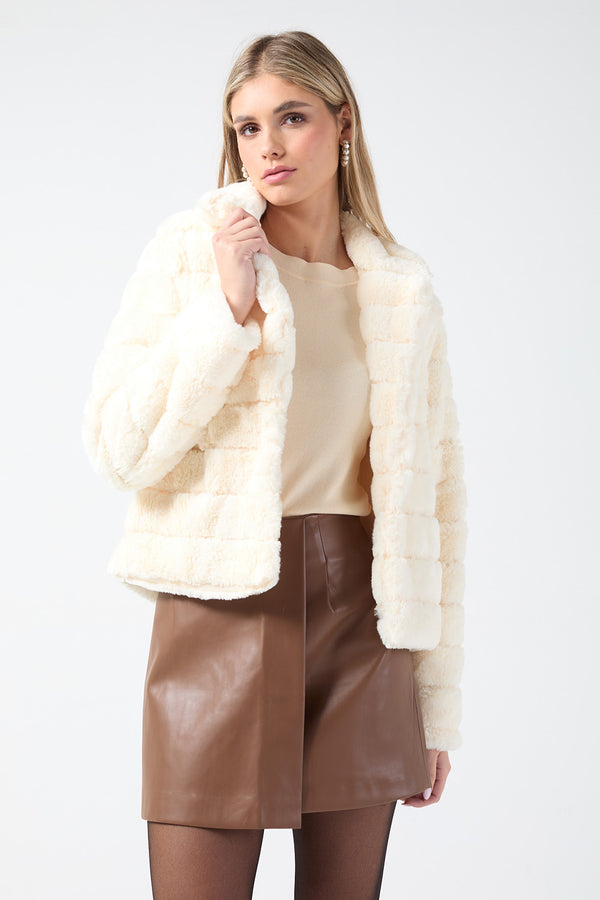 Marc Angelo Fur Coat MA45507 Cream