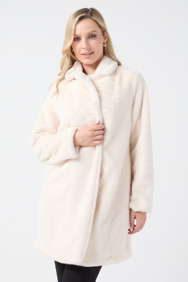 Marc Angelo Fur Jacket MA55506 CREAM