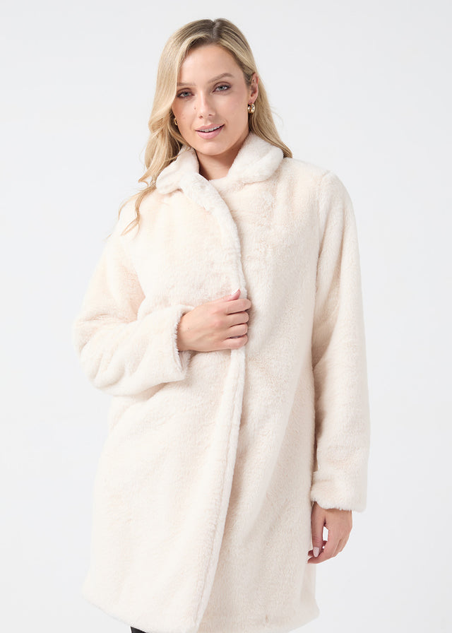 Marc Angelo Fur Jacket MA55506 CREAM