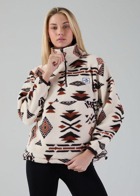 Molly Fleece In brown aztec USCO45508