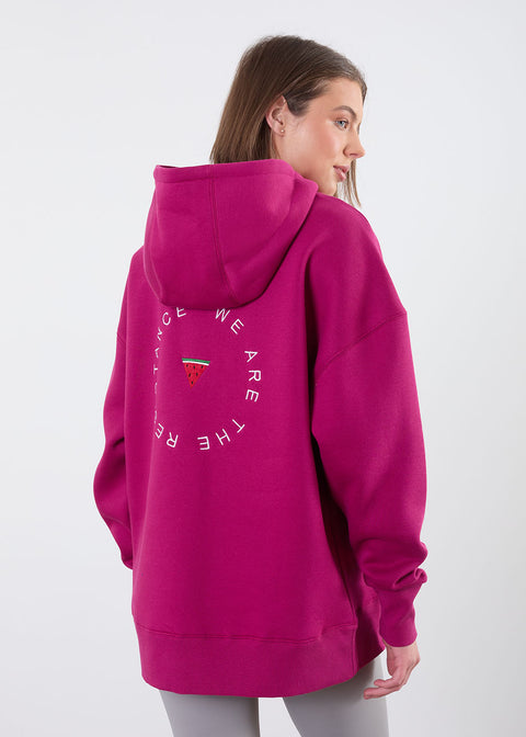 The Resistance Hoodie in Dark Pink US45517