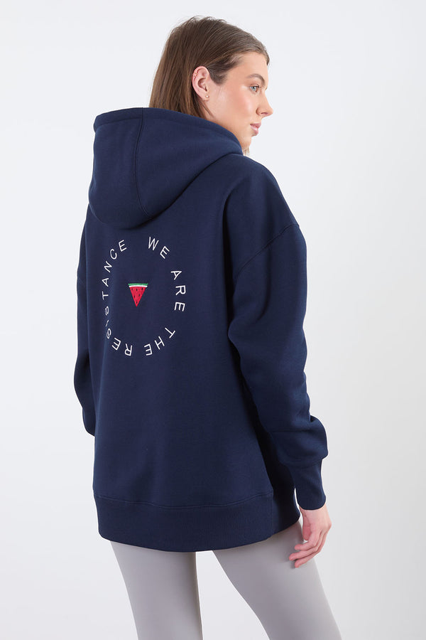 The Resistance Hoodie in Navy US45517