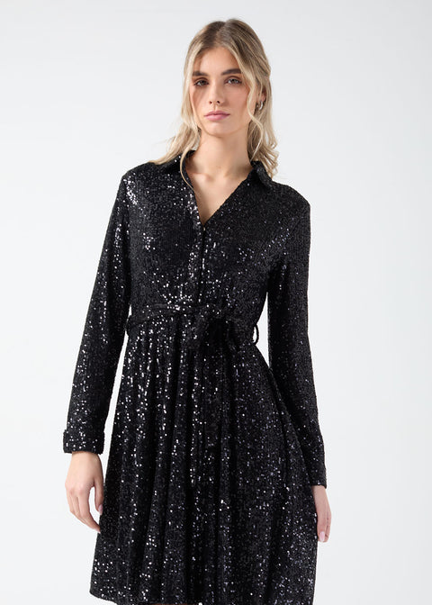 Marc Angelo Sequin shirt dress