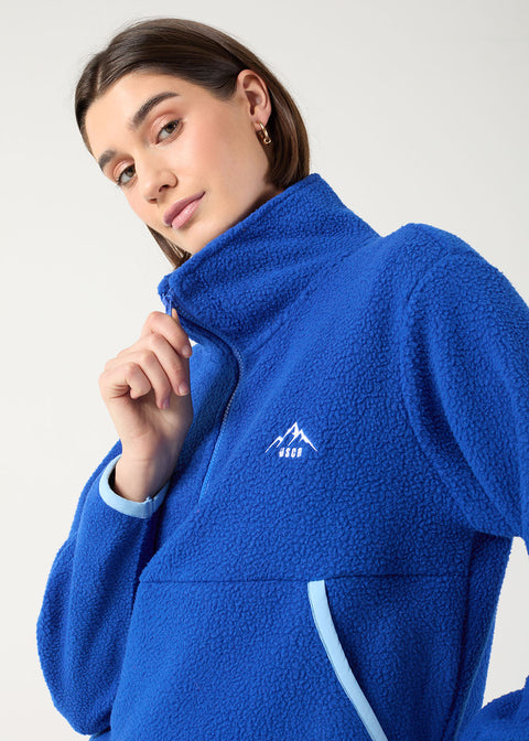 Molly fleece in Cobalt contrast USCO45508